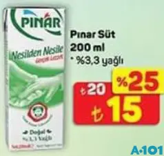 PINAR SÜT 200 ML fiyat ve kampanya bilgisi